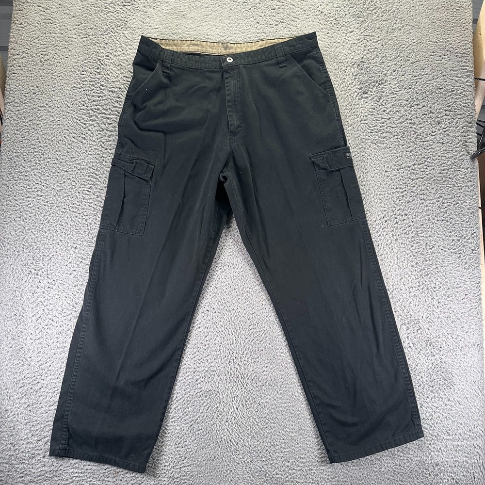 Wrangler Legacy Pant Mens 38x32 Black Cotton Cargo Straight Workwear Utility